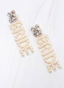 Pearl Lined Bride Drop Earring Ivory