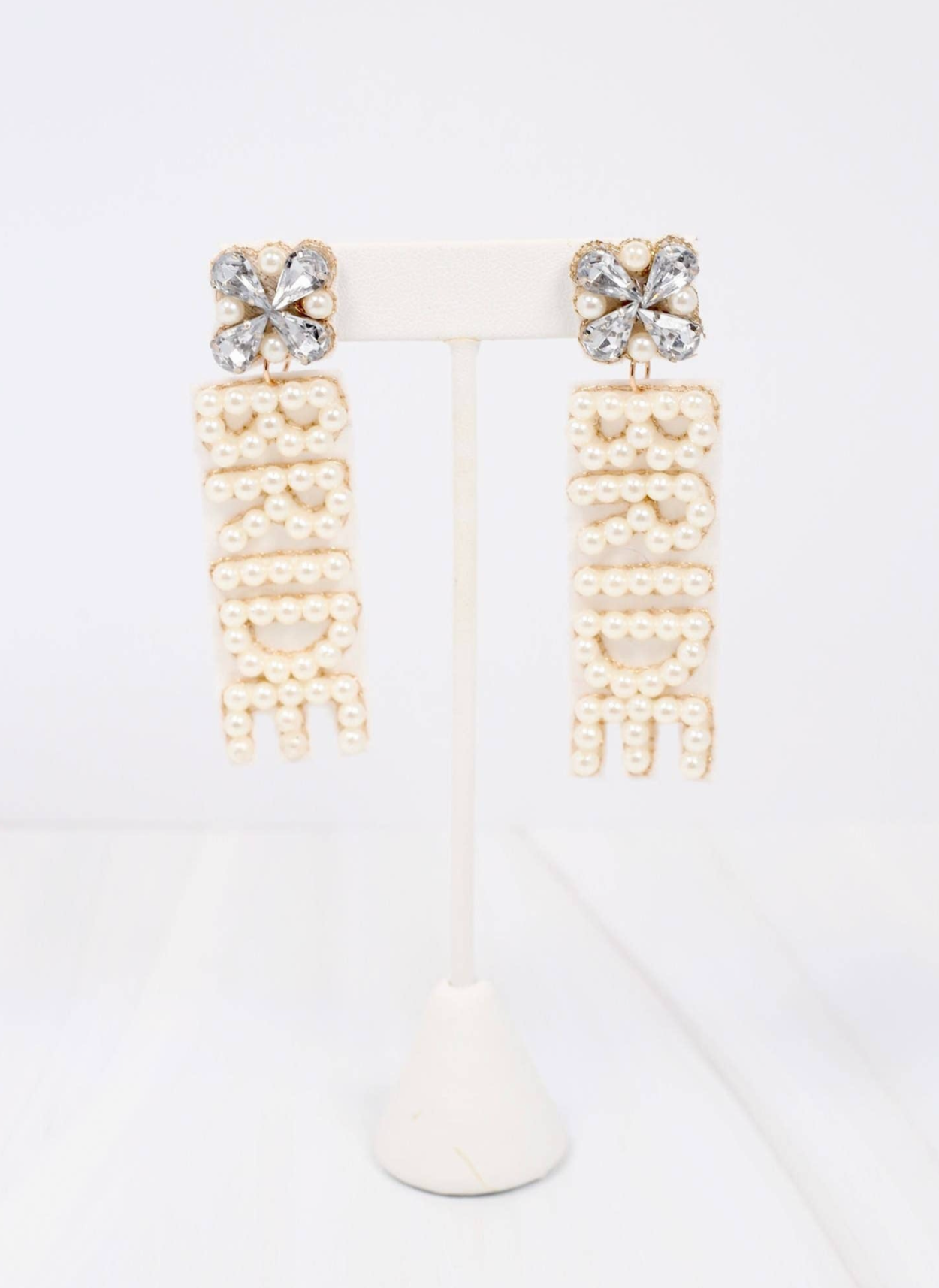 Pearl Lined Bride Drop Earring Ivory