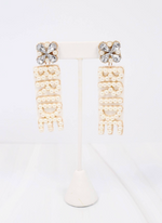 Load image into Gallery viewer, Pearl Lined Bride Drop Earring Ivory
