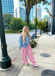 The Martina in Mauve wide leg pants