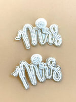 Load image into Gallery viewer, Mrs. Beaded Dangle Earrings - white
