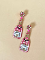 Load image into Gallery viewer, Pink Champagne Earrings - pink
